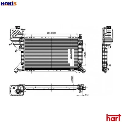RADIATOR ENGINE COOLING 606 529 FOR MERCEDES-BENZ SPRINTER/2-t/Bus/4-t/Van/3-t - Image 1 of 4