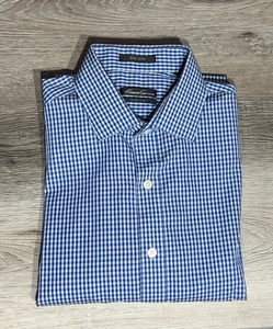 Camisa de vestir Kenneth Cole New York azul para hombre sin hierro calce ajustado talla 15,5 (32/33) - Imagen 1 de 7