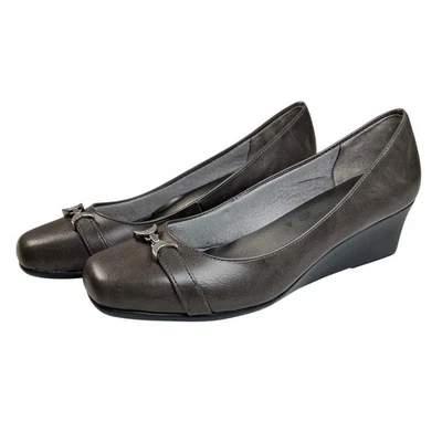 Zapatos de cuña Life Stride Getup para mujer 8 gris plateado cómodos viaje trabajo Foto 1 de 4