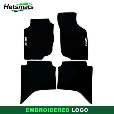 Alfombrillas de terciopelo negras personalizadas para Toyota Hilux 2005-2014 Foto 1 de 4