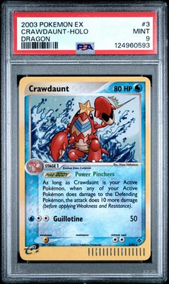2003 Pokemon EX Dragon Crawdaunt #3 Dragon PSA 9 - Image 1 of 2