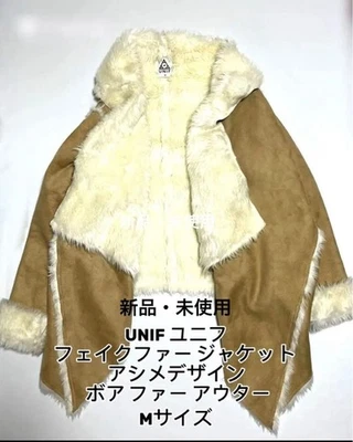 Chaqueta de piel sintética UNIF diseño asimétrico piel de boa M Foto 1 de 4