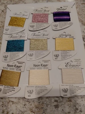 Rainbow галерея лот из 9 вышивка крестиком нитки/лента - Изображение 1 из 4