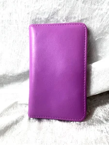 Buxton Leather Card Wallet Lavender Pink Lots of Card Slots Snap Close - Picture 1 of 10