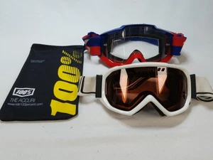 Gafas de arena 100 % Accuri x2 negro humo rojo azul blanco correa ajustable FC1-2 - Imagen 1 de 10
