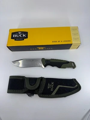 Buck (11891) Knives Pursuit Black/Green 420 HC Steel 8 in. Fixed Hunting Knife - Image 1 of 4