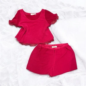 Conjunto de pijama rosa vintage Victoria’s Secret etiqueta dorada a juego M - Imagen 1 de 2