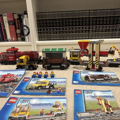 LEGO City: Red Cargo Train (3677)99% complete, W/ Manual and Figs - Image 1 of 4