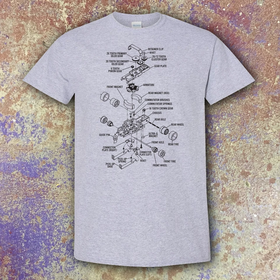 Genial - Coche Ranura - Vista Explotada - Aurora/AFX - Camiseta Cuatro Engranajes - Envío Gratis Foto 1 de 4