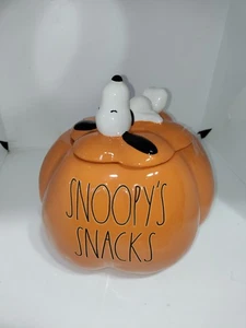 Rae Dunn x Peanuts Snoopy Snacks Halloween Kürbis Keksdose NEU - Bild 1 von 5