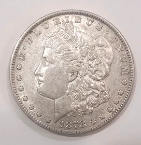 1878 7TF RÜCKSEITE VON 79 MORGAN SILBER DOLLAR **SELTEN *FEHLER* SCHLÜSSELDATUM** - Bild 1 von 2