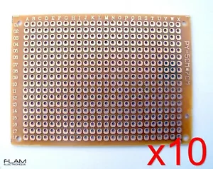 Lot 10 plaques PCB prototype simple face 5x7cm - 10pcs single side Board PCB DIY - Imagen 1 de 3