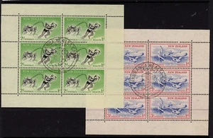 NEW ZEALAND 1957 SGMS762b 2 Mini Sheets Health/Life Savers Fine Used Cat £23 - Picture 1 of 1