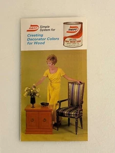 Deft Vinyl Wood Stain Product Brochure Staining Finishing Tips Vintage 1968 - Afbeelding 1 van 3