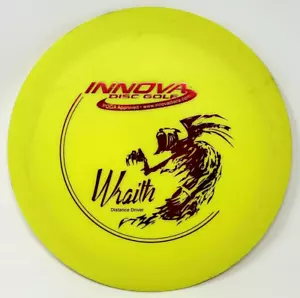 Innova Disc Golf Wraith Yellow Red Foil DX PFN PAT No Old Run No Ink 175g Used - Picture 1 of 12