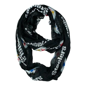 Pittsburgh Steelers Sheer Infinity Neck Scarf NEW - Black - Picture 1 of 1