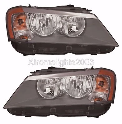 BMW X3 X-3 2011-2014 LEFT RIGHT HALOGEN HEADLIGHTS HEAD LIGHTS LAMPS PAIR Foto 1 de 3