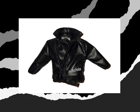 Mezco One:12 Ghost Rider - LEATHER-LIKE MOTORCYCLE JACKET 1/12 Scale Soft Goods Cover