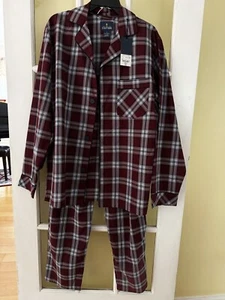 STAFFORD Red Checkered Pattern Pajama Set Men's Small STORE PRICE $60 - Picture 1 of 6
