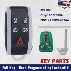 Keyless Smart Remote Key Fob For Jaguar XF XFR XK XKR 2007 2008 2009 2010 2011 - Picture 1 of 5