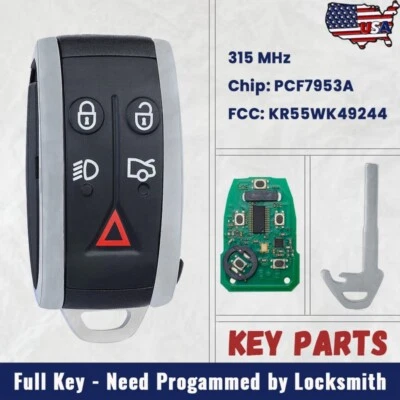 Mando a distancia inteligente sin llave para Jaguar XF XFR XK XKR 2007 2008 2009 2010 2011 Foto 1 de 4