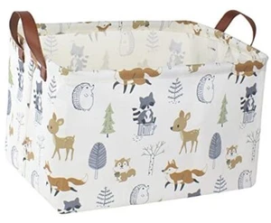 Rectangular Baby Storage Basket,Collapsible Kids Toys Bin,Books Shelf 1 Animal - Picture 1 of 7