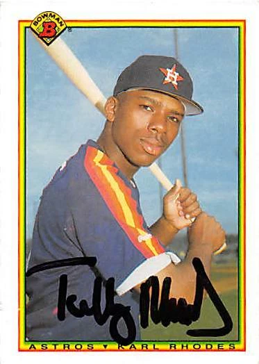 Karl Rhodes autographed Baseball Card (Houston Astros) 1990 Bowman #79 - Image 1 of 1