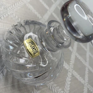 Vintage Atlantis Kristall Parfum Flakon mit Stopfen & Aufkleber - Bild 1 von 9