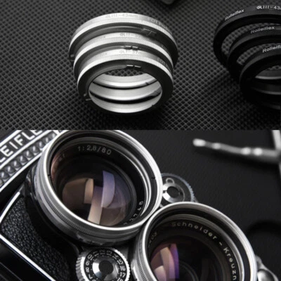 Metal Lens Adapter Ring 37mm 39mm 43mm BayⅠⅡⅢ For Rolleiflex 3.5 2.8 Rolleicord - Image 1 of 4