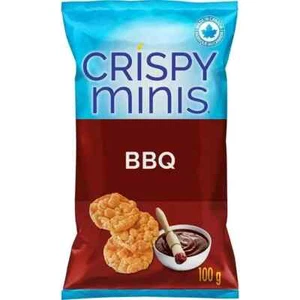 12 Bags x Quaker Crispy Minis BBQ Flavour Brown Rice Chips 100g - FRESH - Picture 1 of 5