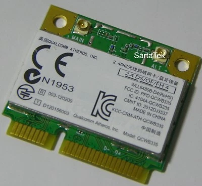 Toshiba WLL6480B-D4 Atheros QCWB335 802.11n Inalámbrico BT 4.0 PCIe Medio Foto 1 de 2