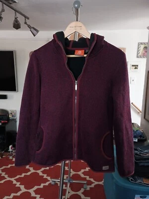 Винтажная женская толстовка с капюшоном на молнии Merrell фиолетовая размер M толстый флис - Изображение 1 из 4