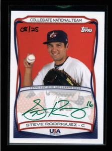 STEVE RODRIGUEZ 2010 TOPPS USA GREEN INK AUTOGRAPH AUTO #08/25 AG8117 - Picture 1 of 1