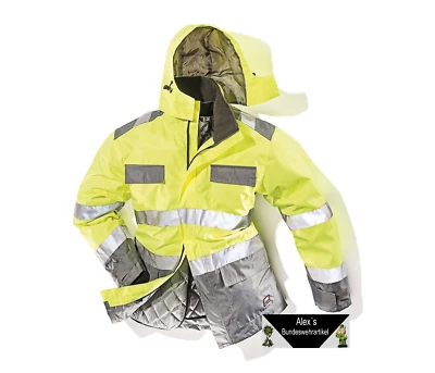 Bullstar Warnschutzjacke Warnjacke Signaljacke Parka Jacke Herren 2in1 Neu 50323