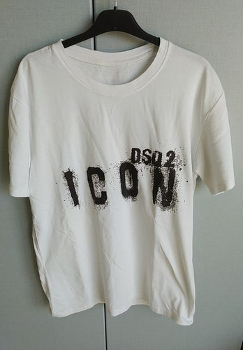T Shirt Dsquared2 ICON Bianca Uomo L Originale Streetwear Perfetta