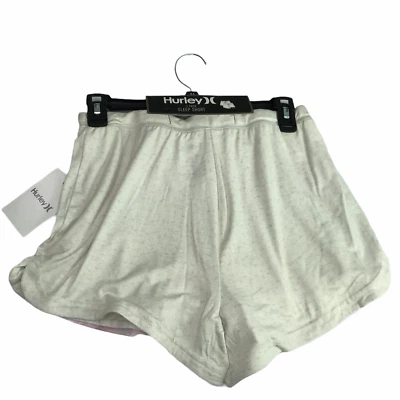 Nuevo NUEVO CON ETIQUETAS PANTALONES CORTOS JERSEY PARA MUJER Hurley Gris Avena Talla Mediana Dormir Salón Foto 1 de 3
