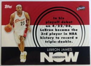 2007-08 Topps Generation Now Lebron James #GN1, Cleveland Cavaliers