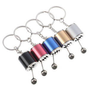 Car Shifter Metal Key Ring Mini Auto Shift Knob Manual Gear Stick Keychain Gift