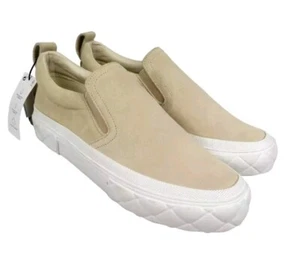 Zara Womens Cream Suede Leather Slip On Shoe Sz 9 EU 40 Thick Sole Sneakers NWOB - Picture 1 of 18