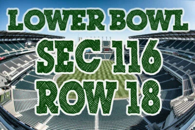 TWO (2) Lower SEC 116 Philadelphia Eagles vs Buffalo Bills Tickets 11/26/23 - Image 1 of 4