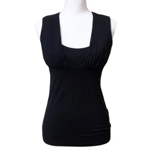 Banana Republic Sleeveless Top XS Black Stretch Knit - Picture 1 of 9
