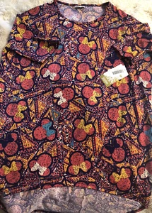 Blusa Camisa LuLaRoe Irma Mujer Talla XS Minnie/Disney Nueva/Etiquetas Manga Corta - Imagen 1 de 4