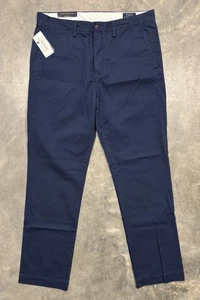 Pantalones Polo Ralph Lauren Para Hombre 34x34 Calce Clásico Frente Plano Chino Azul Marino Nuevos con Etiquetas - Imagen 1 de 11
