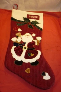 PRIMA CREATIONS 2001 CHRISTMAS STOCKING MONOGRAM " SUZIE " - Picture 1 of 6