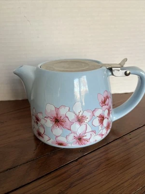 ALFRED Ceramic 20 oz. Cherry Blossom Teapot w/ Stainless Steel Infuser - Image 1 of 3
