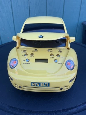 VW Volkswagen Beetle Sharper Image Radio/CD Player Yellow,  L@@k/Read - Image 1 of 4