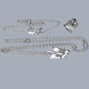 Rare Tiffany & Co Angela Cummings Silver Bent Arrow Set - Necklace Bracelet Pin - Picture 1 of 21