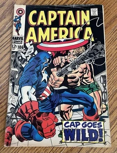 Cómics del Capitán América # 106, Marvel Comics, 1968, Jack Kirby, Stan Lee - Imagen 1 de 2