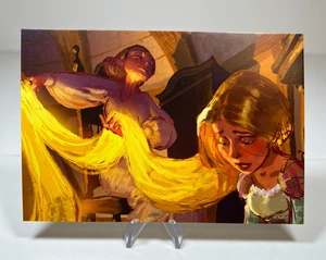 Disney Bösewicht: Mutter Gothel & Rapunzel (verheddert) Konzept Postkarte! 3,75 x 4,5" - Bild 1 von 2