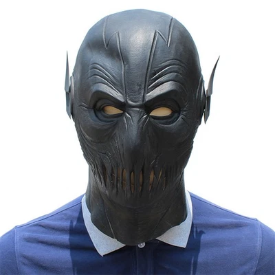 Cosplay Black The Flash Zoom Mask Superhero Reverse Flash Full Head Props Latex - Image 1 of 4